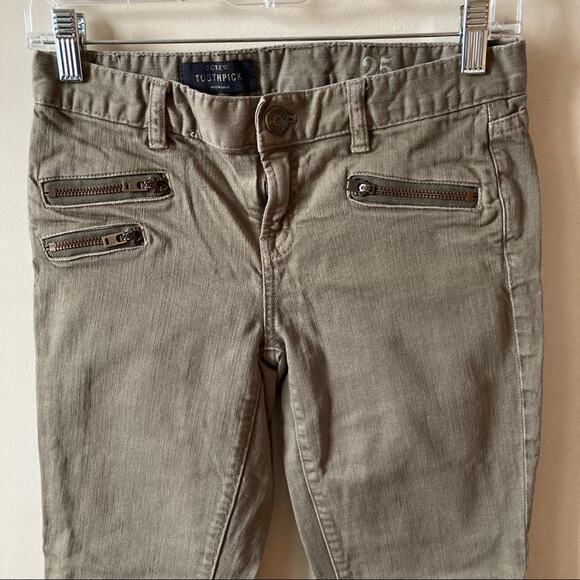 J. Crew Jeans Toothpick Skinny Jeans Size 25 Green - Picture 3 of 9